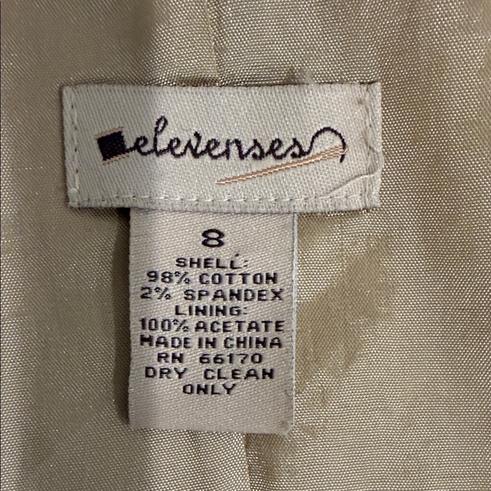 Anthropologie Elevenses Embroidered Coat 8 Tan Velvet Corduroy Vintage Romantic - Picture 12 of 17